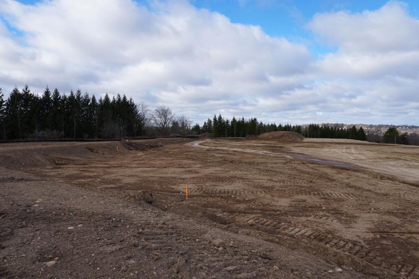 Photo of research plot construction for the new GTI