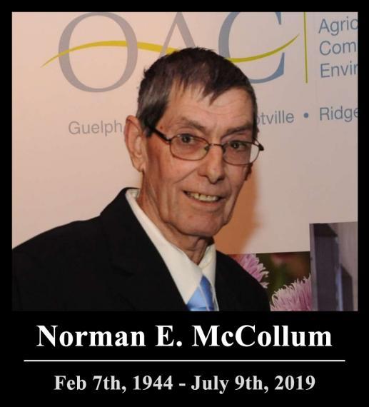Norman E. MCCollum .    Feb 7th, 1944 - July 9th, 2019